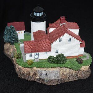 Harbour Lights Bass Harbor Head Maine #214 Ltd Edition #3203 of 10k  Lighthouse